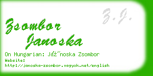 zsombor janoska business card